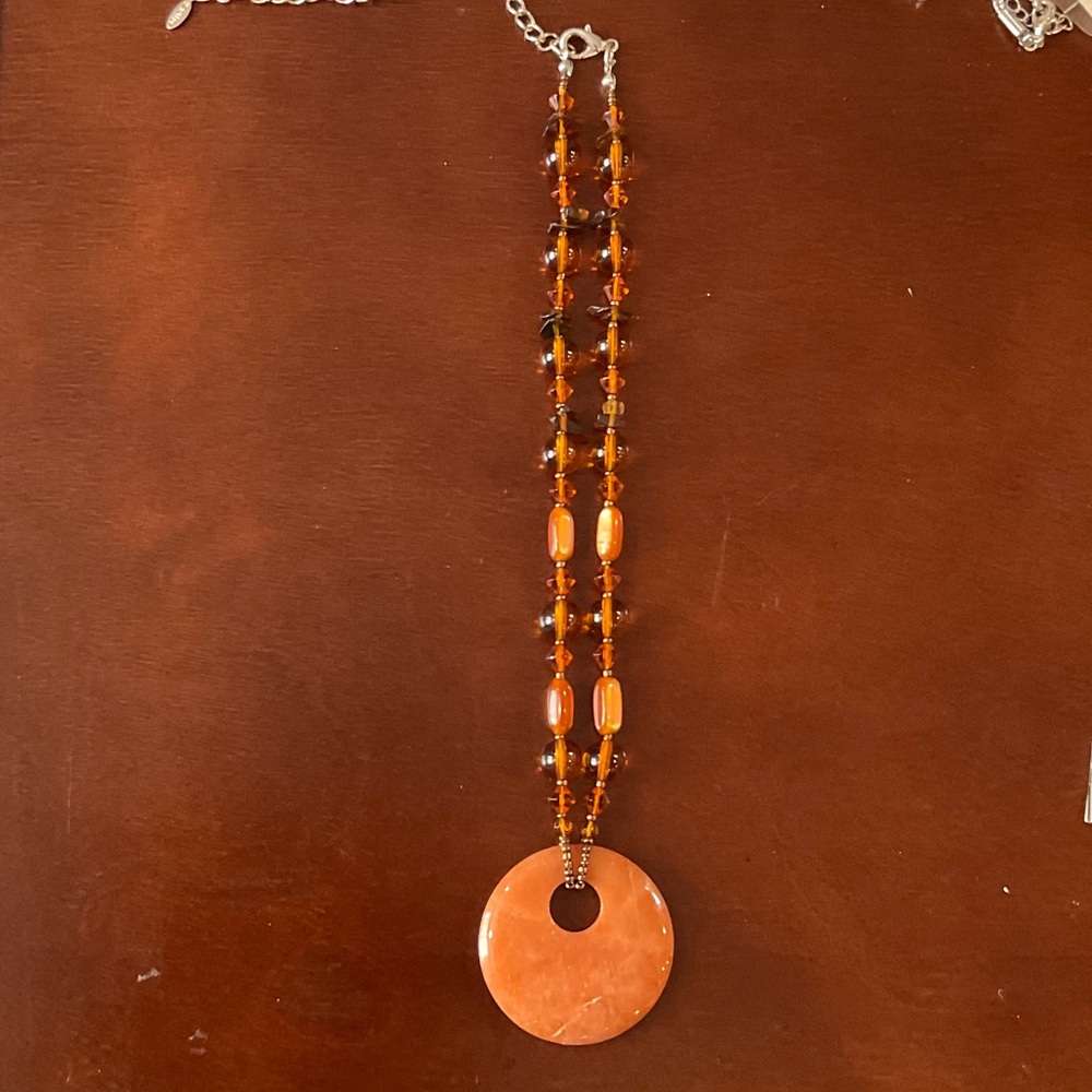 Elegant Orange Beaded Necklace